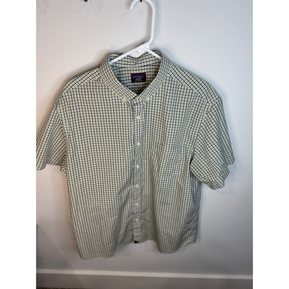 UNTUCKIT Men's XL Short Sleeve Button Down Shirt Plaid Casual - Picture 1 of 3